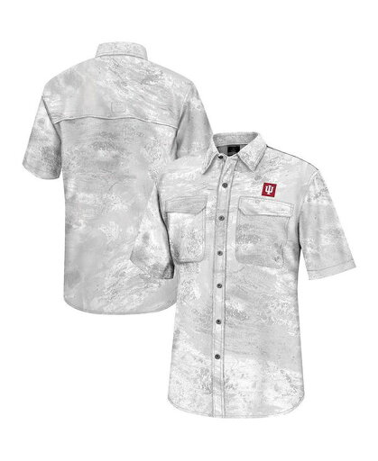 【送料無料】 コロシアム メンズ シャツ トップス Men's White Indiana Hoosiers Realtree Aspect Charter Full-Button Fishing Shirt White 【送料無料】 コロシアム メンズ シャツ トップス Men's White Indiana Hoosiers Realtree Aspect Charter Full-Button Fishing Shirt White