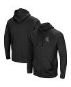 【送料無料】 コロシアム メンズ パーカー・スウェット フーディー アウター Men's Black Michigan State Spartans Blackout 3.0 Tonal Raglan Full-Zip Hoodie Black