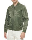 【送料無料】 リーバイス メンズ ジャケット・ブルゾン アウター Men's Flight Full-Zip Satin Bomber Jacket Thyme(4)