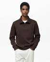 【送料無料】 マンゴ メンズ パーカー・スウェット アウター Men's Regular-Fit Cotton Zipper Sweatshirt Chocolate