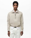 【送料無料】 マンゴ メンズ パーカー・スウェット アウター Men's Regular-Fit Cotton Zipper Sweatshirt Ice Gray
