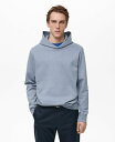 【送料無料】 マンゴ メンズ パーカー・スウェット アウター Men's Regular-Fit Cotton Hoodie Sky Blue