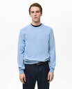 【送料無料】 マンゴ メンズ ニット・セーター アウター Men's Knitted Cotton Sweater Sky Blue