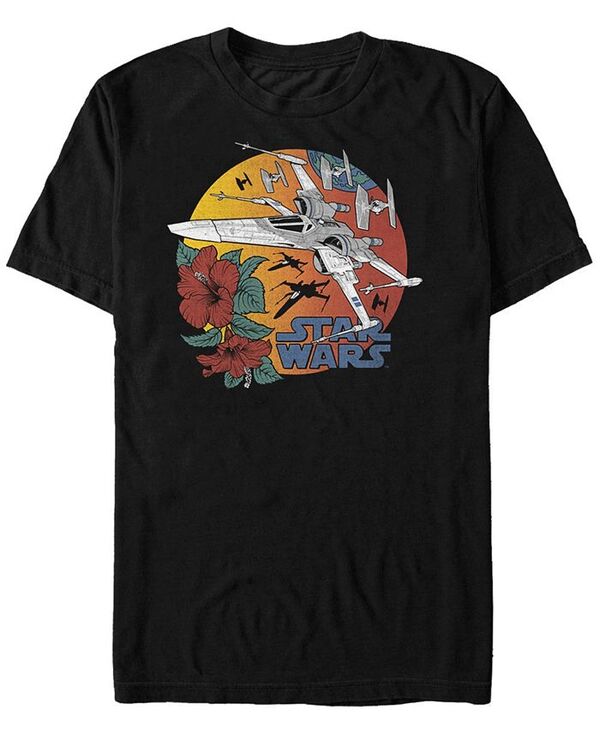 【送料無料】 フィフスサン メンズ Tシャツ トップス Star Wars Men's Episode IX Floral Moon Fighter T-shirt Black