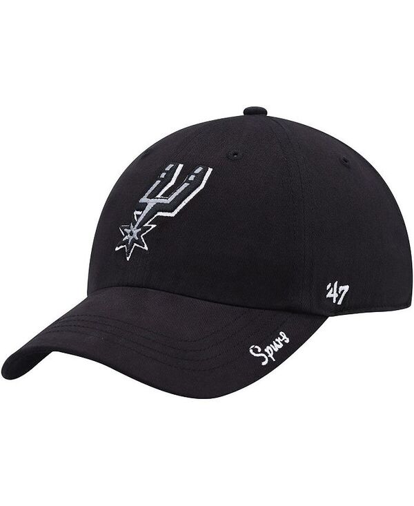 【送料無料】 47ブランド レディース 帽子 アクセサリー Women's Black San Antonio Spurs Miata Clean Up Adjustable Hat Black