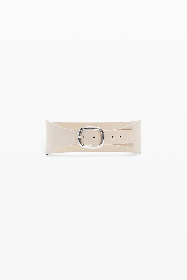 【送料無料】 デジグアル レディース ベルト アクセサリー Women's Split leather belt Beige