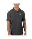 【送料無料】 アンティグア メンズ ポロシャツ トップス Men's Anthracite Purdue Boilermakers Legacy Pique P...