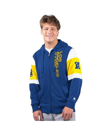 【送料無料】 スターター メンズ パーカー・スウェット アウター Men's Royal Los Angeles Rams Extreme Full-Zip Hoodie Royal 【送料無料】 スターター メンズ パーカー・スウェット アウター Men's Royal Los Angeles Rams Extreme Full-Zip Hoodie Royal