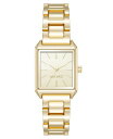 【送料無料】 ナインウェスト レディース 腕時計 アクセサリー Women's Quartz Rectangular Gold-Tone Metal Alloy Bracelet Watch 24mm Gold-Tone