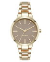 【送料無料】 ナインウェスト レディース 腕時計 アクセサリー Women's Quartz Tan and Gold-Tone Metal Alloy Bracelet Watch 34mm Tan Gold-Tone(2)