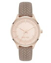 【送料無料】 ナインウェスト レディース 腕時計 アクセサリー Women's Quartz Boyfriend Rose Gold-Tone and Tan Polyurethane Leather Band Watch 35mm Tan Gold-Tone