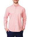 【送料無料】 テーラーバード メンズ シャツ トップス Men's Signature Gingham Long Sleeve Shirt Tangerine