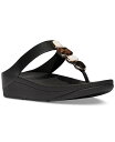【送料無料】 フィットフロップ レディース サンダル シューズ Women's Fino Multi-Stone Leather Wedge Sandals All Black