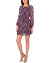【送料無料】 ミスク レディース ワンピース トップス Petite Floral Print Blouson-Sleeve Fit & Flare Dress...