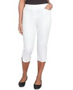 【送料無料】 アルフレッド ダナー レディース カジュアルパンツ ボトムス Petite Mid-Rise Tulip-Hem Capri Pants White