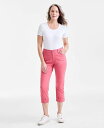 【送料無料】 スタイルアンドコー レディース デニムパンツ ボトムス Women's Mid-Rise Curvy Capri Jeans Red Granite(4)