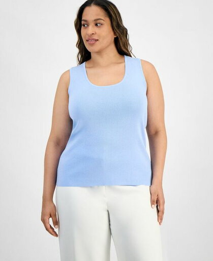 【送料無料】 タハリエーエスエル レディース シャツ トップス Plus Size U-Neck Tank Top Ice Blue 【送料無料】 タハリエーエスエル レディース シャツ トップス Plus Size U-Neck Tank Top Ice Blue