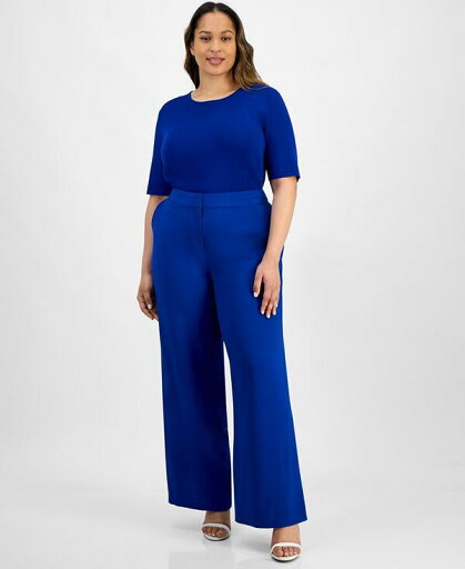 【送料無料】 タハリエーエスエル レディース カジュアルパンツ ボトムス Plus Size Wide-Leg Pants Colbalt 【送料無料】 タハリエーエスエル レディース カジュアルパンツ ボトムス Plus Size Wide-Leg Pants Colbalt