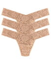 【送料無料】 ハンキーパンキー レディース パンツ アンダーウェア Women's Daily Lace Low Rise 3 Pack Thong Under...