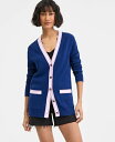 【送料無料】 On 34th レディース ニット・セーター アウター Women's Tipped Boyfriend Cardigan Blazing Nav...