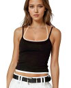 【送料無料】 アディクテッド レディース シャツ トップス Womens Roya Layered Halter Tank Top Black-and-white
