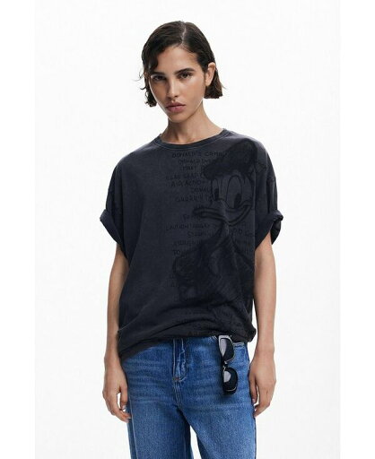 【送料無料】 デジグアル レディース シャツ トップス Women's Donald Duck T-shirt Neutral gray 【送料無料】 デジグアル レディース シャツ トップス Women's Donald Duck T-shirt Neutral gray