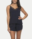 【送料無料】 フェリナ レディース ナイトウェア アンダーウェア Women's Desiree Short Sleeve Pajama Camisole and Short Set Eclipse