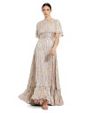 【送料無料】 マックダガル レディース ワンピース トップス Women's Floral Print High Neck Cape Sleeve A Line...