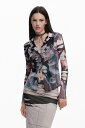 【送料無料】 デジグアル レディース シャツ トップス Women's Buttoned tulle T-shirt Neutral gray