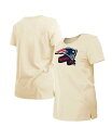 【送料無料】 ニューエラ レディース Tシャツ トップス Women's Cream New England Patriots Chrome Sideline T-shirt Cream(4)