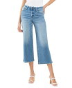【送料無料】 フライングモンキー レディース デニムパンツ ボトムス Women's High Rise Crop Wide Leg Jeans Beckoned blue