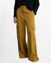 【送料無料】 マンゴ レディース カジュアルパンツ ボトムス Women's Textured Cargo Trousers Olive Green