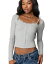 【送料無料】 アディクテッド レディース シャツ トップス Womens Josi Layered Ribbed Top Gray melange 12,480円
