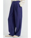 【送料無料】 シンティアンドパーカー レディース カジュアルパンツ ボトムス Women's Chinti & Parker Linen Blend Wide Leg Trousers Admiral blue