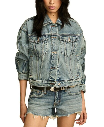 【送料無料】 ラッキーブランド レディース ジャケット・ブルゾン アウター Women's Barrel-Sleeve Trucker Jacket Electric Guitar Wash 【送料無料】 ラッキーブランド レディース ジャケット・ブルゾン アウター Women's Barrel-Sleeve Trucker Jacket Electric Guitar Wash