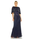 【送料無料】 マックダガル レディース ワンピース トップス Women's High Neck Column Gown With Embellished Ca...