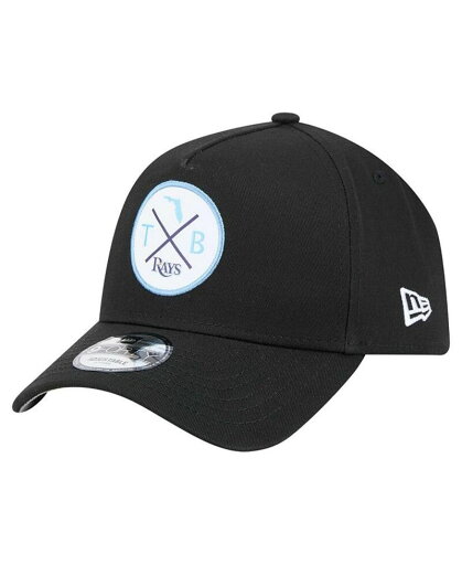 【送料無料】 ニューエラ メンズ 帽子 アクセサリー Men's Black Tampa Bay Rays 9FORTY A-Frame Adjustable Hat Black 【送料無料】 ニューエラ メンズ 帽子 アクセサリー Men's Black Tampa Bay Rays 9FORTY A-Frame Adjustable Hat Black