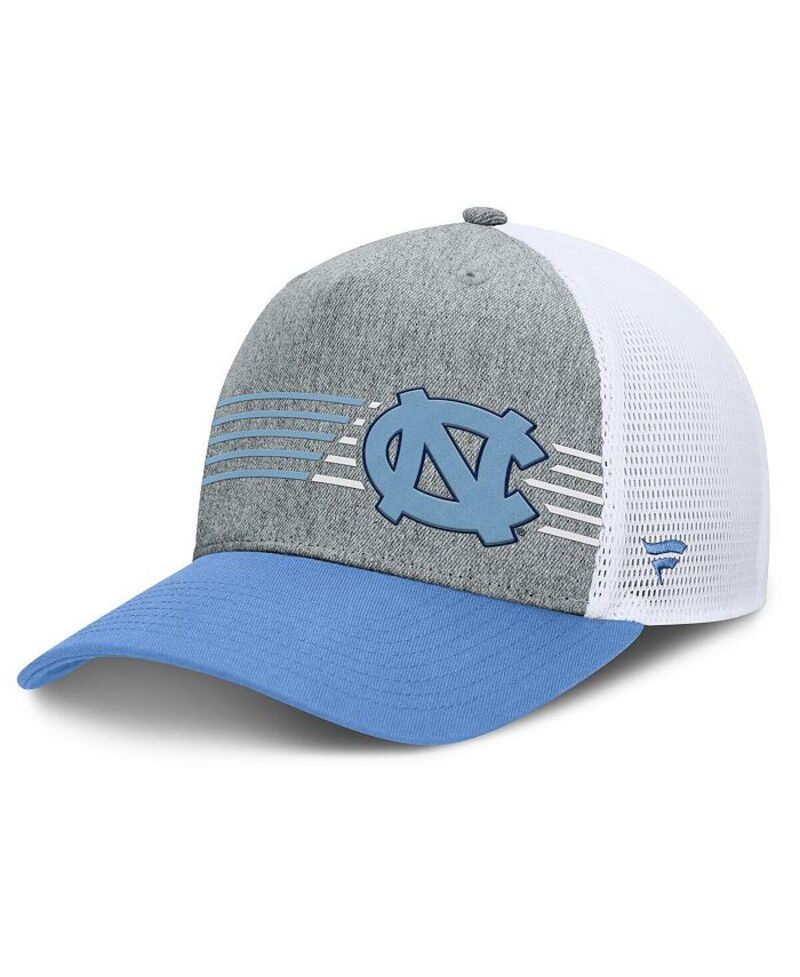 【送料無料】 ファナティクス メンズ 帽子 アクセサリー Men's Heather Gray/Carolina Blue North Carolina Tar Heels Profile Trucker Adjustable Hat Heather Gray Carolina Blue
