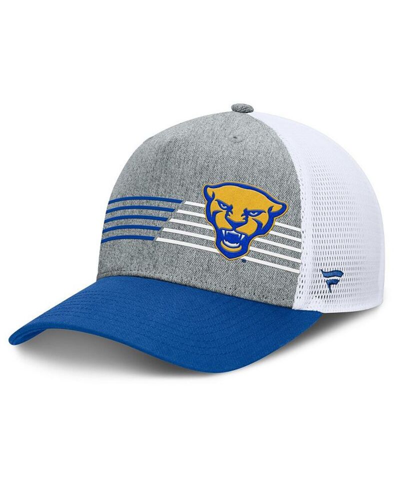 【送料無料】 ファナティクス メンズ 帽子 アクセサリー Men's Heather Gray/Royal Pitt Panthers Profile Trucker Adjustable Hat Heather Gray Royal