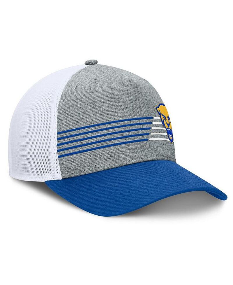 【送料無料】 ファナティクス メンズ 帽子 アクセサリー Men's Heather Gray/Royal Pitt Panthers Profile Trucker Adjustable Hat Heather Gray Royal