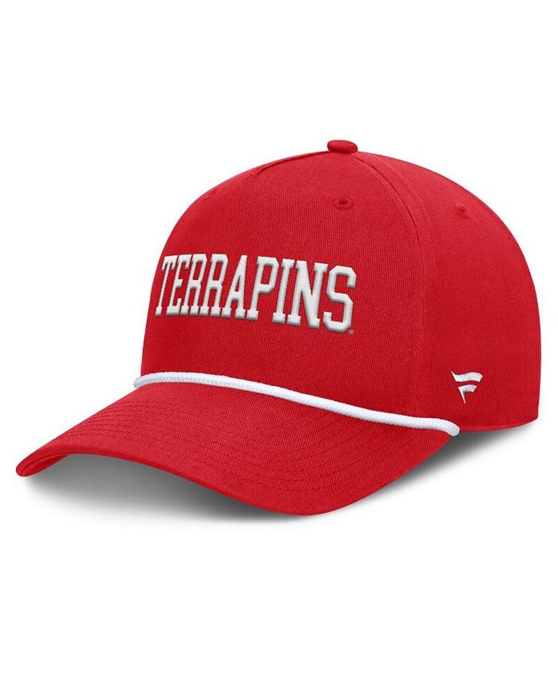 【送料無料】 ファナティクス メンズ 帽子 アクセサリー Men's Red Maryland Terrapins Foul Ball Rope Adjustable Hat Red
