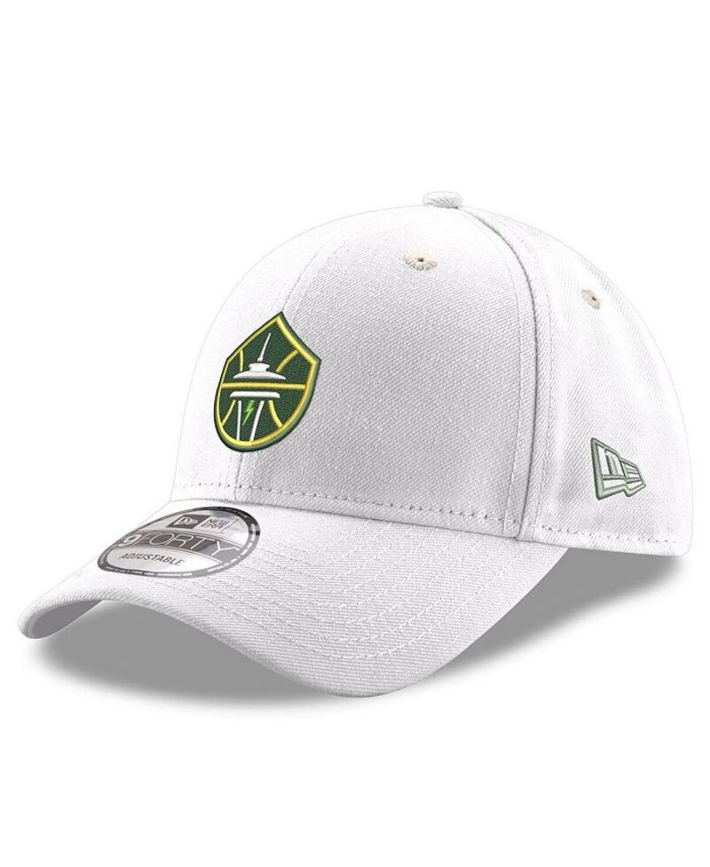 【送料無料】 ニューエラ メンズ 帽子 アクセサリー Men's White Seattle Storm Primary Logo 9FORTY Adjustable Hat White