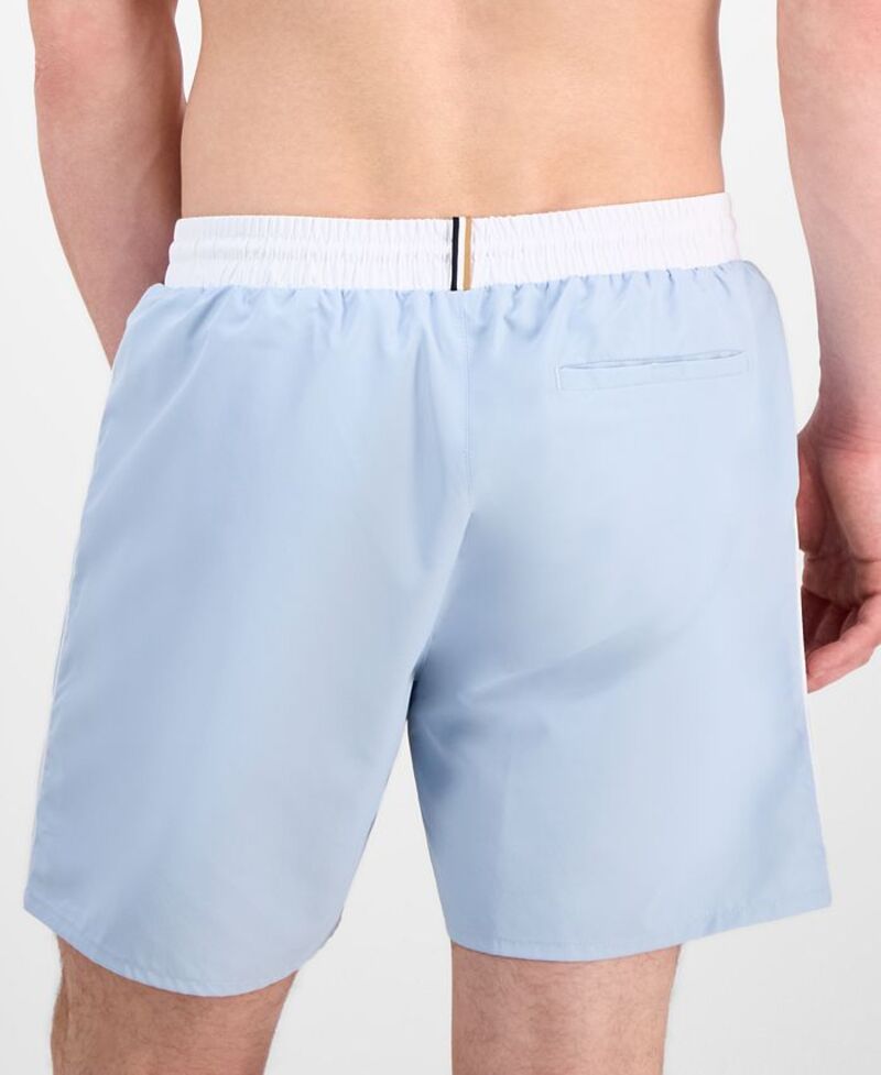 【送料無料】 ヒューゴボス メンズ ハーフパンツ・ショーツ 水着 Men's Logo 6" Swim Trunks Lt/pasblue