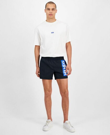 【送料無料】 ヒューゴボス メンズ ハーフパンツ・ショーツ 水着 Men's Blue Logo Swim Trunks Black 【送料無料】 ヒューゴボス メンズ ハーフパンツ・ショーツ 水着 Men's Blue Logo Swim Trunks Black