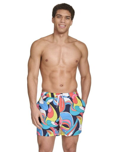 【送料無料】 カルバンクライン メンズ ハーフパンツ・ショーツ 水着 Men's Core Euro Regular-Fit Quick-Dry 5" Swim Trunks with Compression Short Liner Abstract Blue 【送料無料】 カルバンクライン メンズ ハーフパンツ・ショーツ 水着 Men's Core Euro Regular-Fit Quick-Dry 5" Swim Trunks with Compression Short Liner Abstract Blue