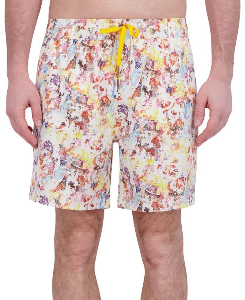 【送料無料】 ロバートグラハム メンズ ハーフパンツ・ショーツ 水着 Men's Drew Floral Print Drawstring 7" Swim Trunks Abstract Paisley