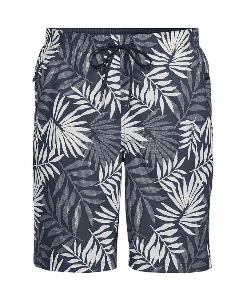 【送料無料】 ランズエンド メンズ ハーフパンツ・ショーツ 水着 Men's 9" Volley Hydroliner Swim Trunks Slate blue stipple palm