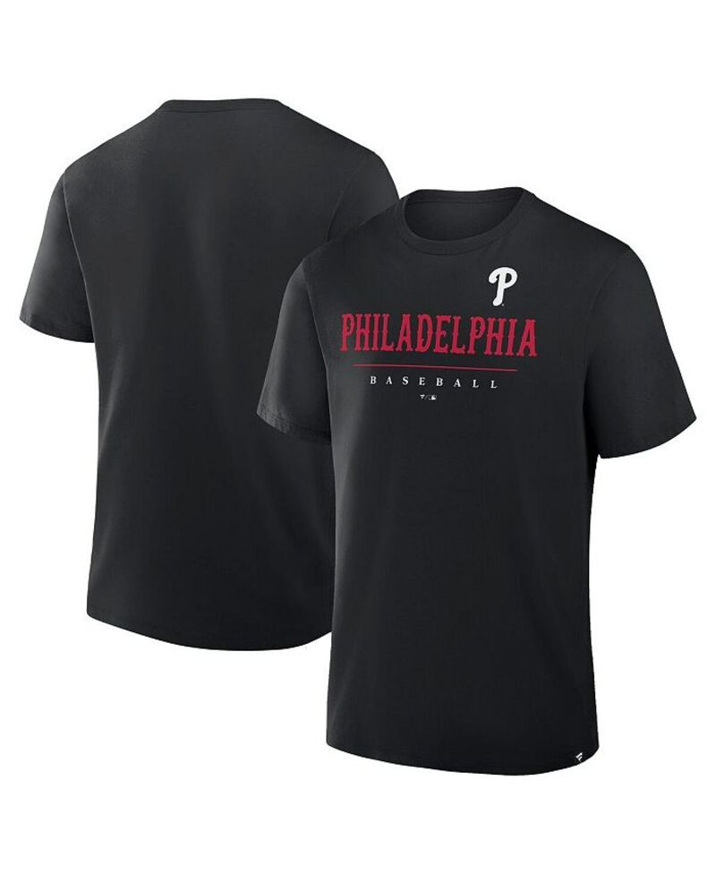 ̵ եʥƥ  T ȥåץ Men's Black Philadelphia Phillies Color P...