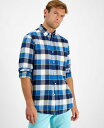 【送料無料】 クラブルーム メンズ シャツ トップス Men's Regular-Fit Plaid Flannel Shirt Sapphire Lake(4)