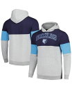 【送料無料】 ファナティクス メンズ パーカー・スウェット アウター Men's Navy Memphis Grizzlies Contrast Pieced Pullover Hoodie Navy